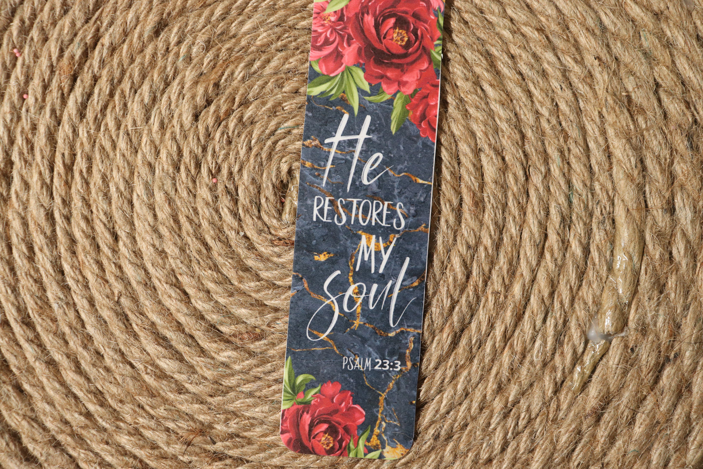 He restores my soul bookmark