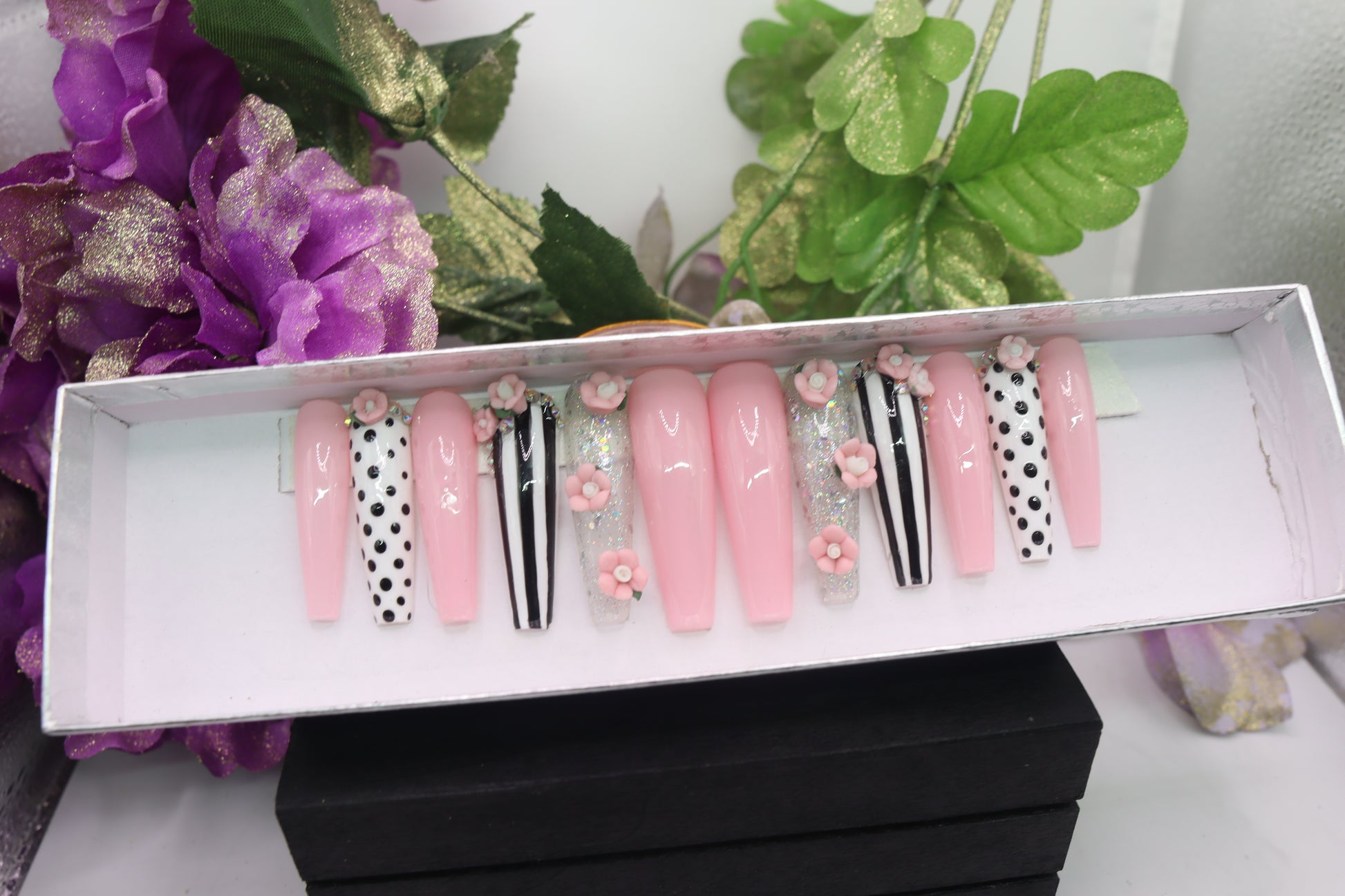Pink Strips and Pokadots image 1