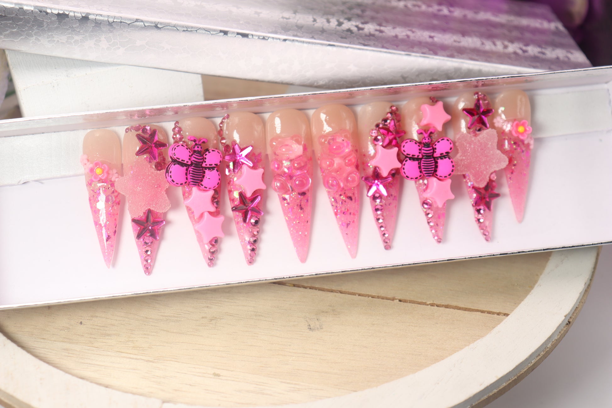 Pink Star Bear (Acrylic) image 2