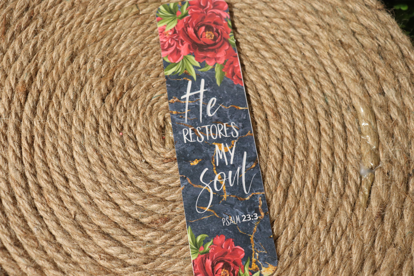 He restores my soul bookmark