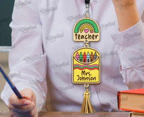 Teacher Crayon Lanyard