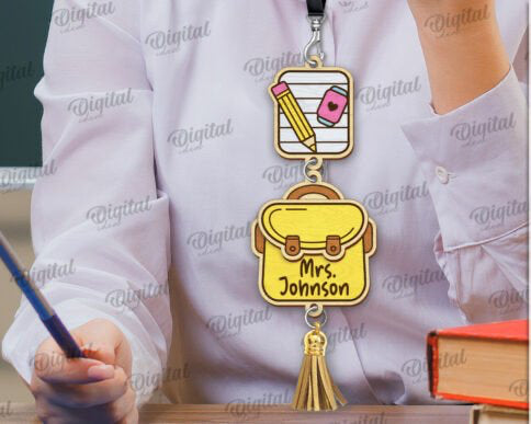 Teacher Paper and Bookbag Lanyard